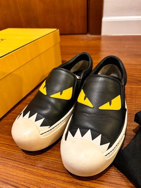 fendi monster background|fendi monster slip on sneakers.